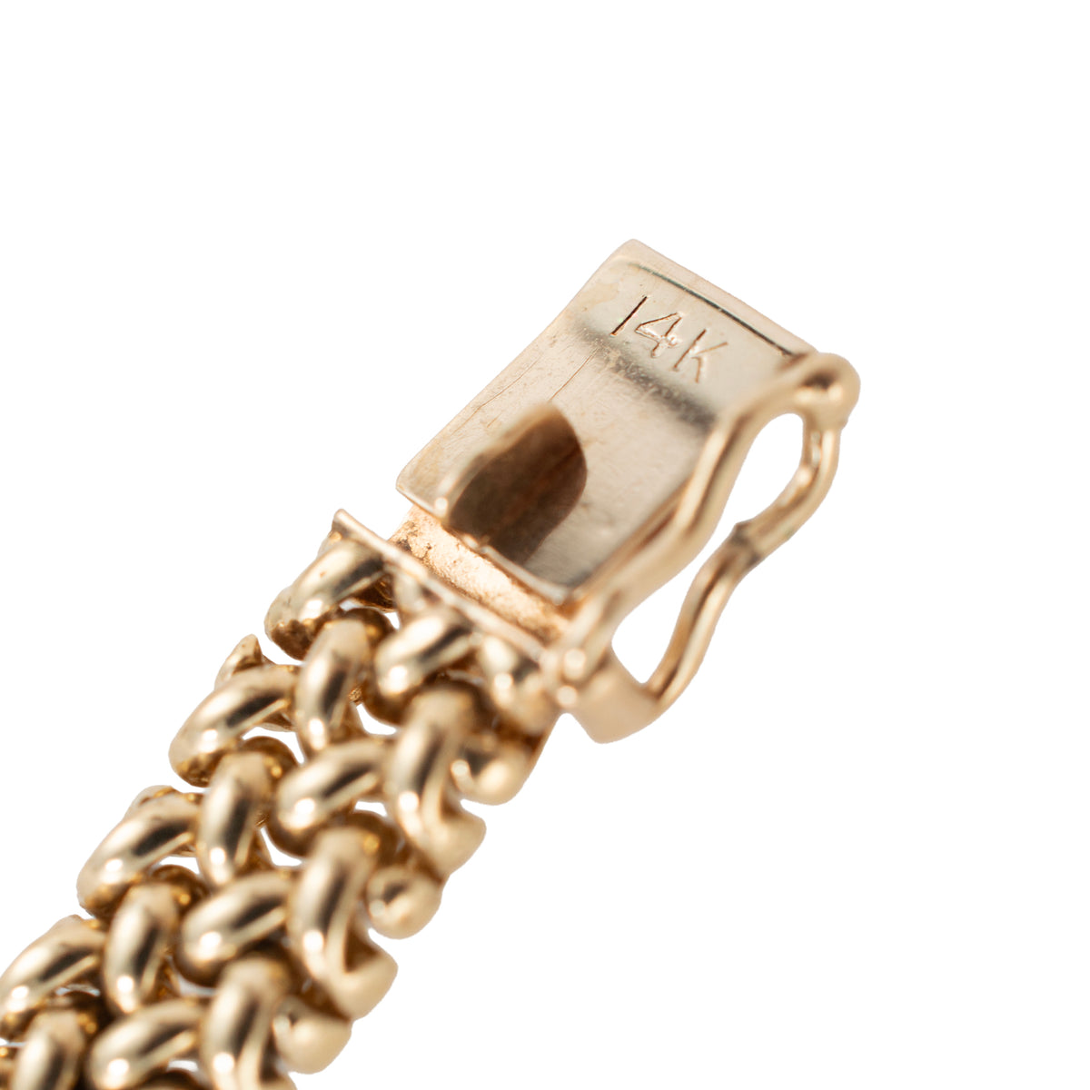 Vintage 14K Yellow Gold 0.86ct Diamond Solitaire Mesh Chocker Pendant Necklace