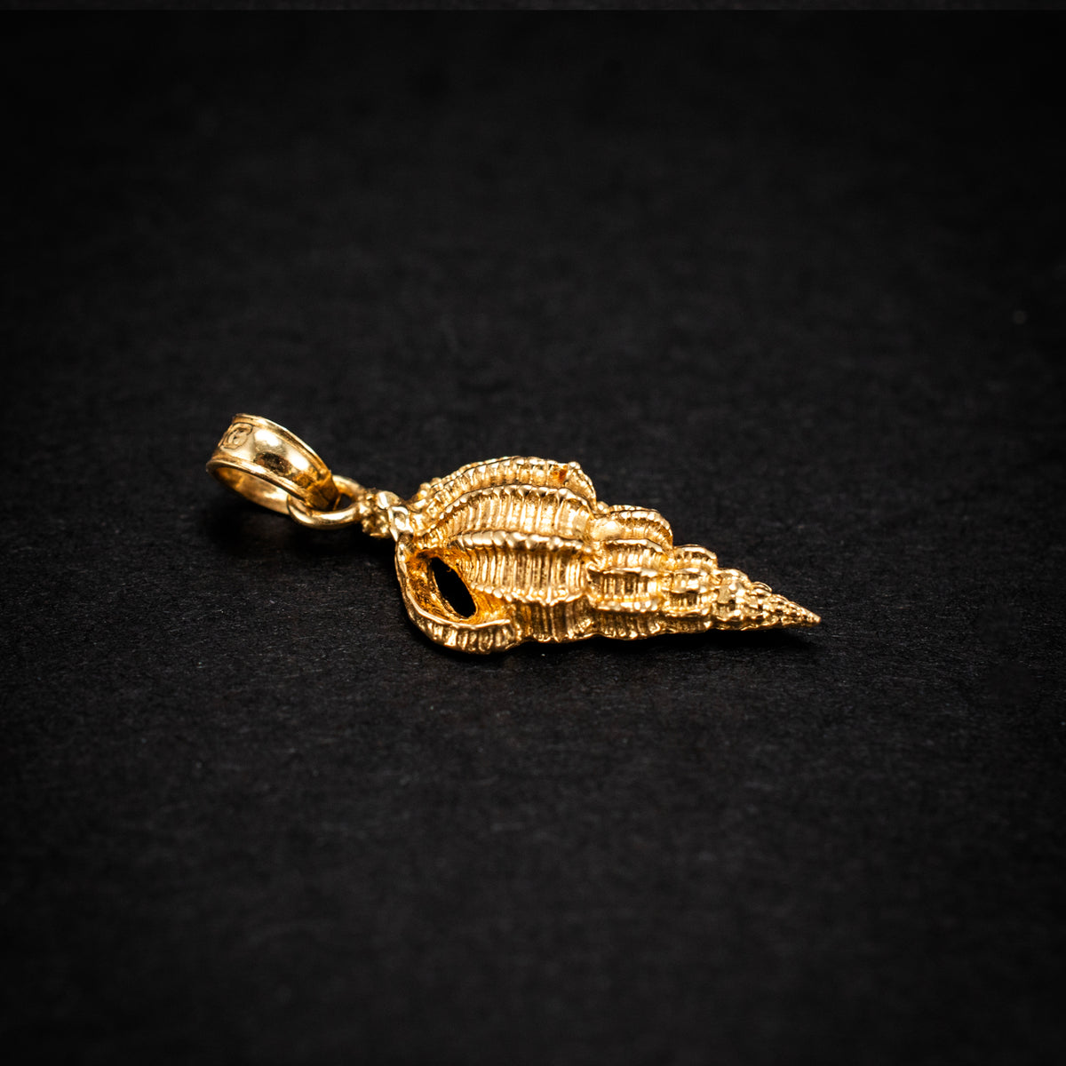 14K Yellow Gold Oyster Charm Pendant 1.18g ¾" 461438 available at DJP Jewelers & Luxury Buyers