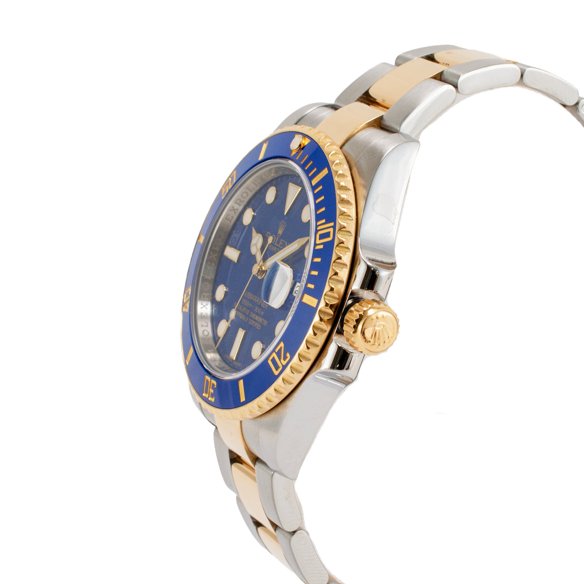 Rolex Submariner Date 40MM 116613LB Blue Dial 18K Yellow Gold and Steel Watch