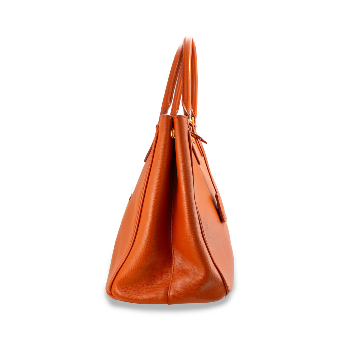 Prada Lux Galleria Saffiano Papaya Leather Large Tote Bag