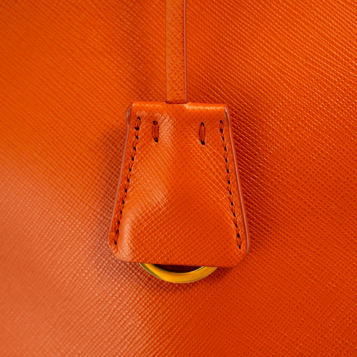 Prada Lux Galleria Saffiano Papaya Leather Large Tote Bag