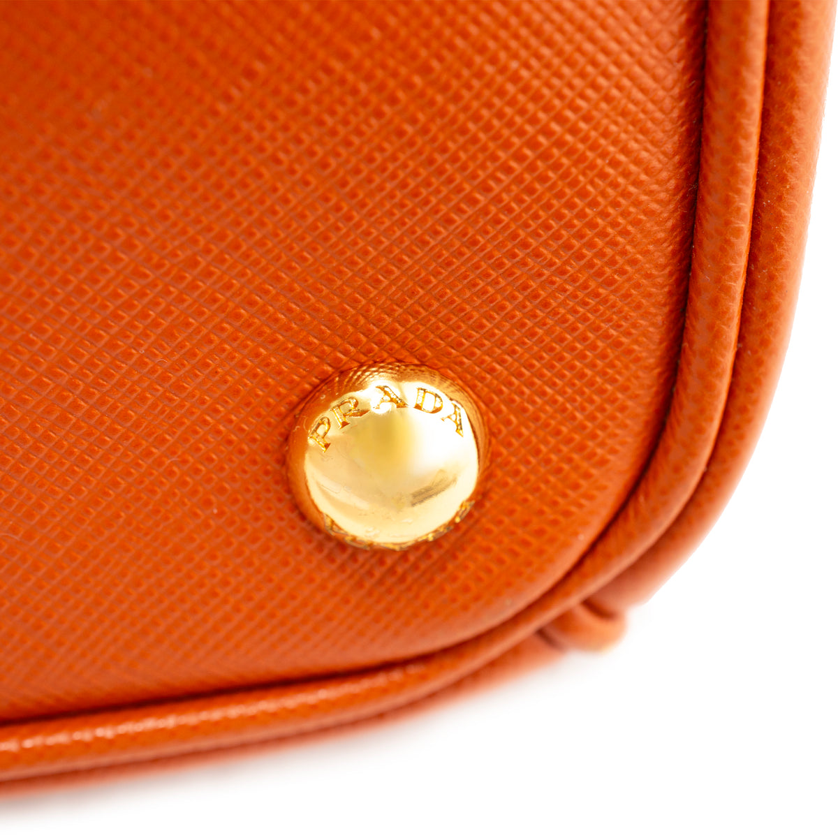 Prada Lux Galleria Saffiano Papaya Leather Large Tote Bag