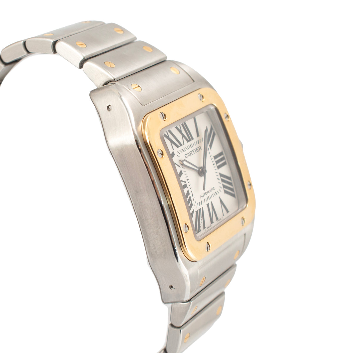 Cartier Santos 100 XL 38MM 2656 / W200728g Roman 18K Yellow Gold & Steel Watch