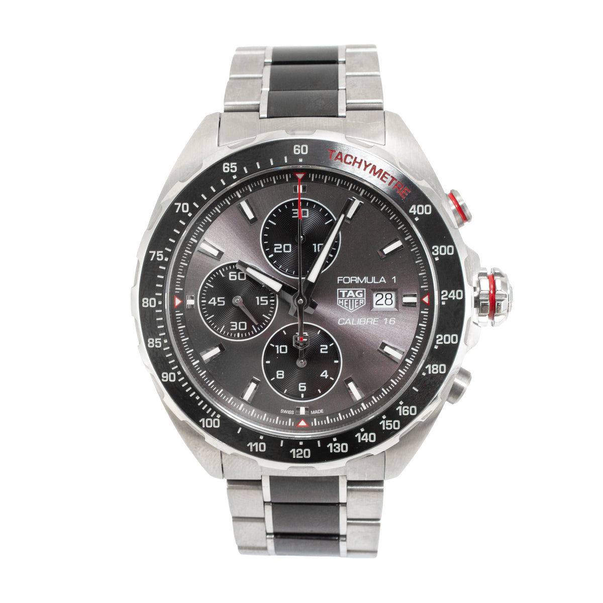 Tag Heuer Formula 1 Calibre 16 44MM CAZ2012-1 Grey Dial Steel Chronograph Watch