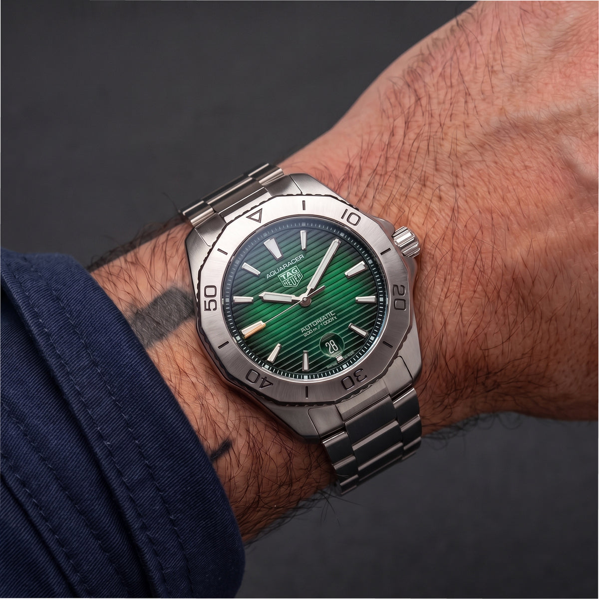 Tag Heuer Aquaracer 40MM wbp2115.ba0627 Green Dial Steel Automatic Watch