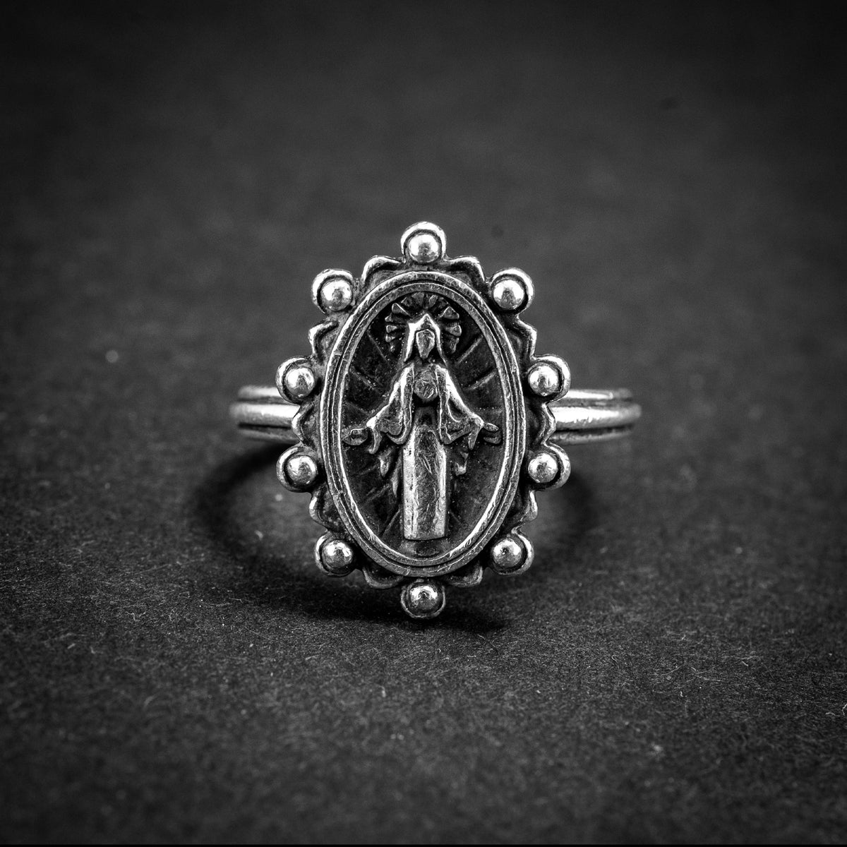 James Avery Virgin Mary Sterling Silver Religious Ring 7.77g 7¾" 462791 available at DJP Jewelers & Luxury Buyers