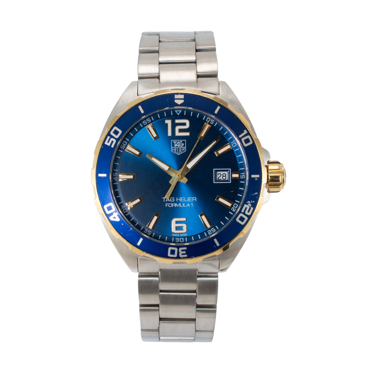Tag Heuer Formula 1 41MM WAZ1120 Blue Dial Gold Plated Steel Quartz Watch
