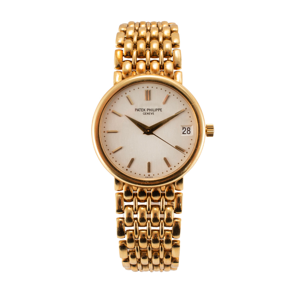 Vintage Patek Philippe Calatrava 34MM 3998/1J 18K Yellow Gold Automatic Watch