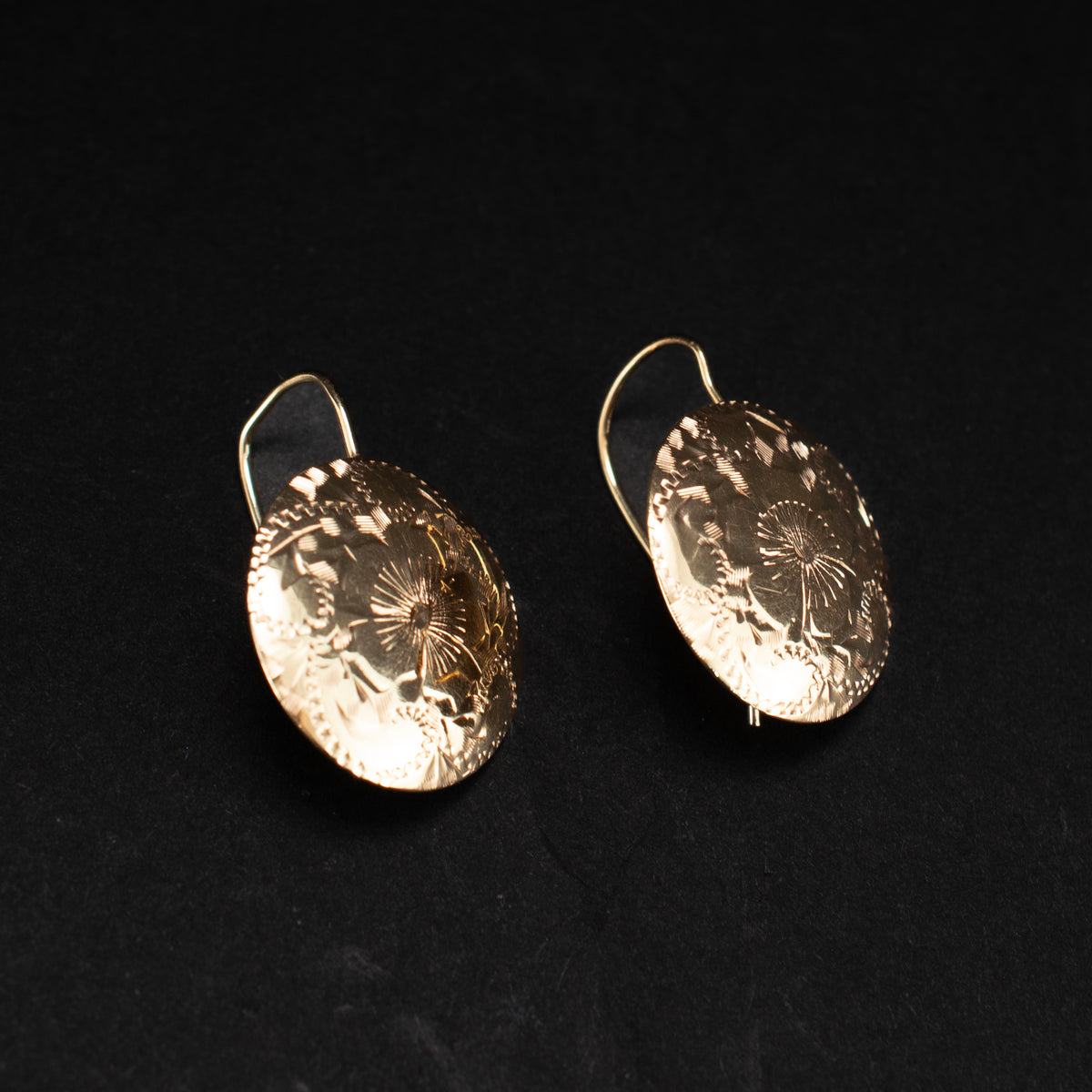 Vintage 14K Yellow Gold Dangle Earrings 2.43g 0.75" 466884 available at DJP Jewelers & Luxury Buyers