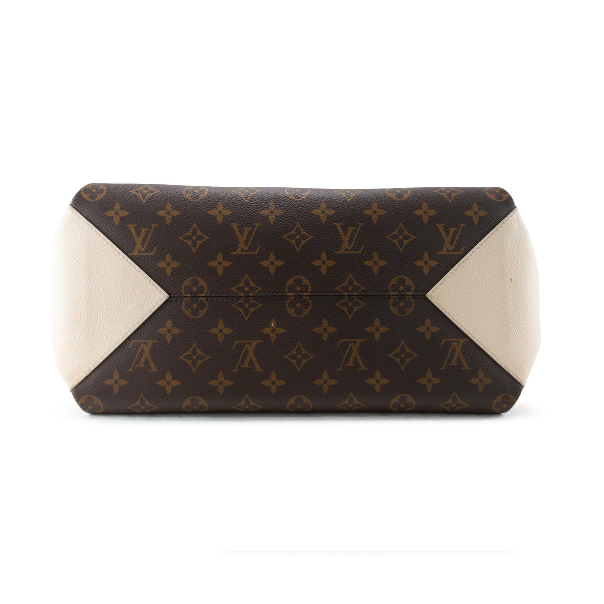 Louis Vuitton Vendôme MM Monogram Canvas Cream Leather Gold-Tone Handle Bag