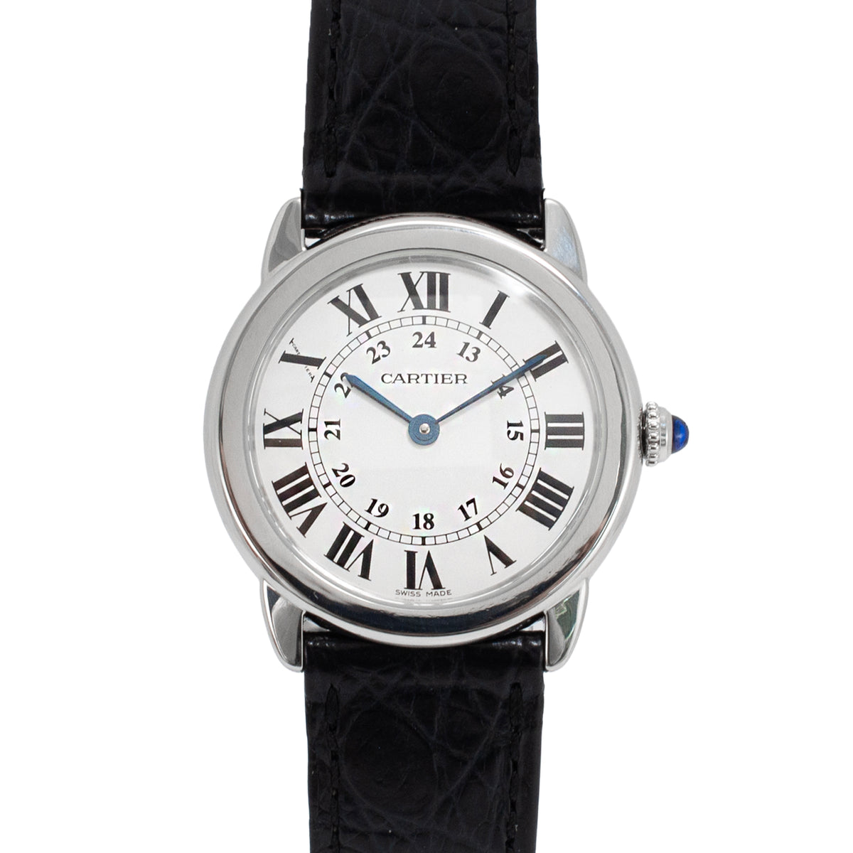 Ladies Cartier Ronde de Cartier 29MM WSRN0019 / 3601 Black Steel Quartz Watch
