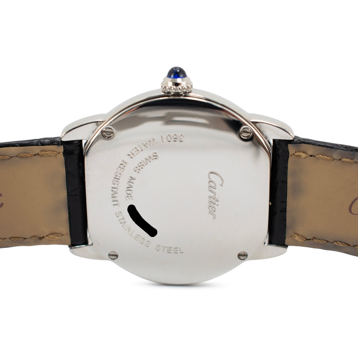 Ladies Cartier Ronde de Cartier 29MM WSRN0019 / 3601 Black Steel Quartz Watch