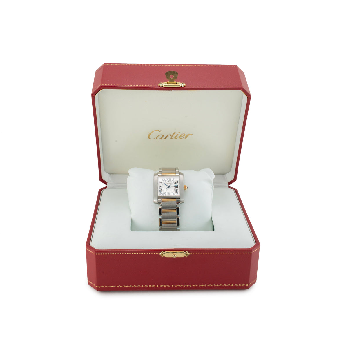 Cartier Tank Francaise 28MM 2302/w51005q4 Silver Roman Two Tone Automatic Watch