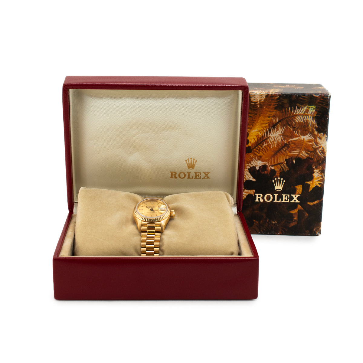 Ladies Rolex Datejust 26MM 69178 Champagne Dial 18K Yellow Gold Watch