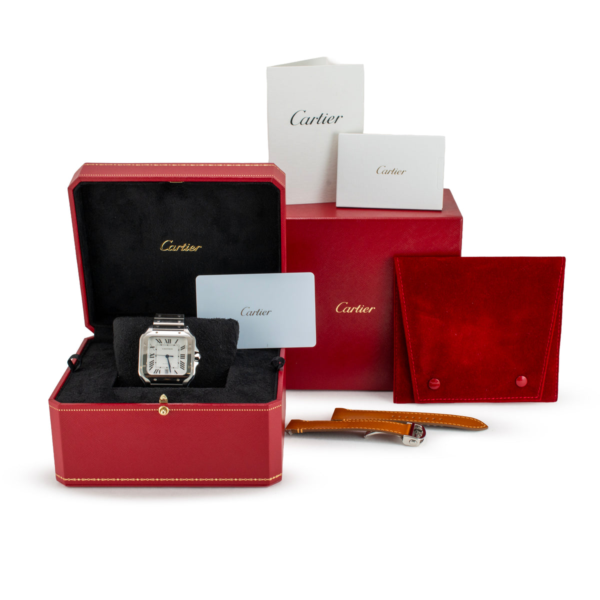 2026 Cartier Santos de Cartier 39.8mm 4072 Roman Stainless Steel Automatic Watch