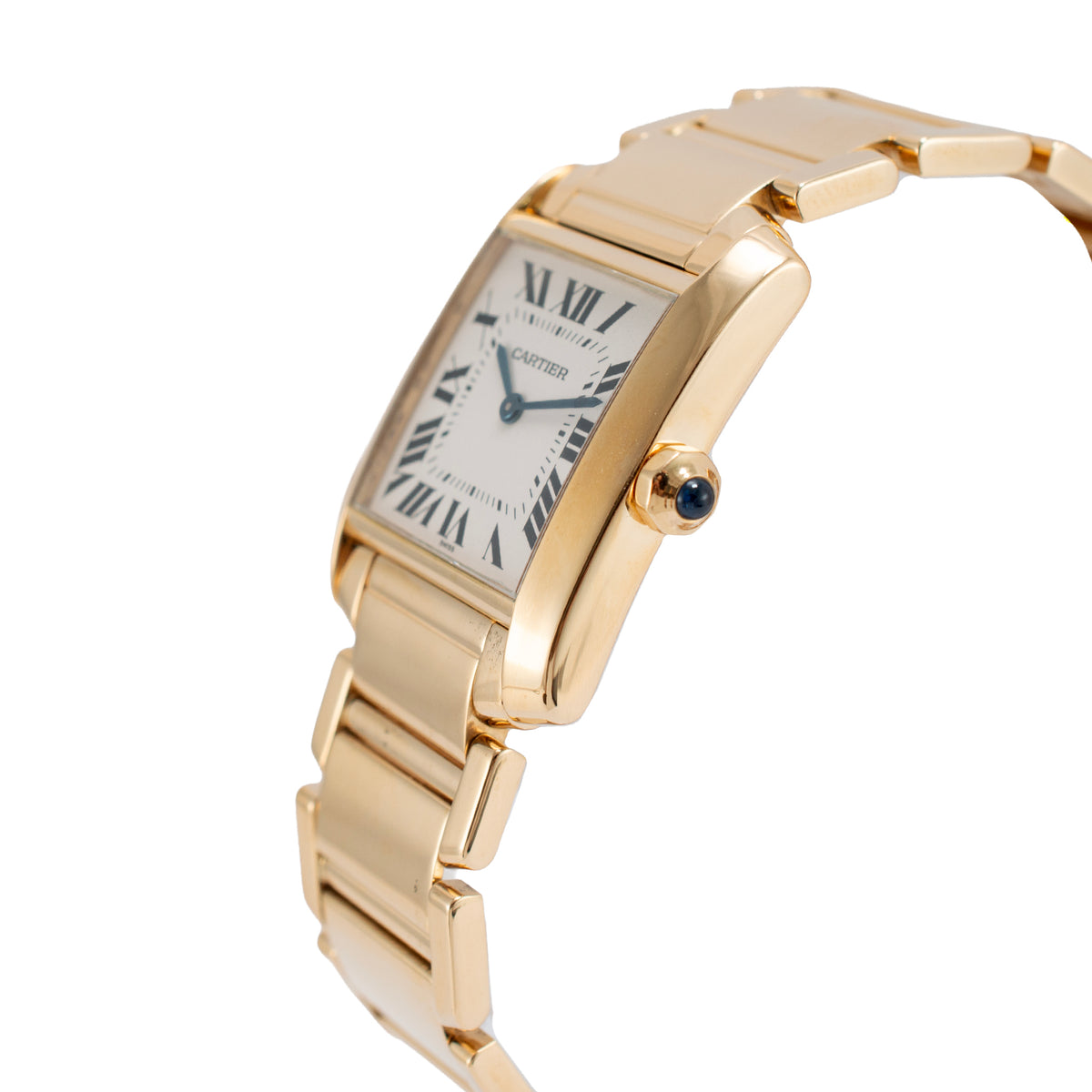 Ladies Cartier Tank Française Midsize 25MM 1821 / W50003n2 18K Yellow Gold Watch