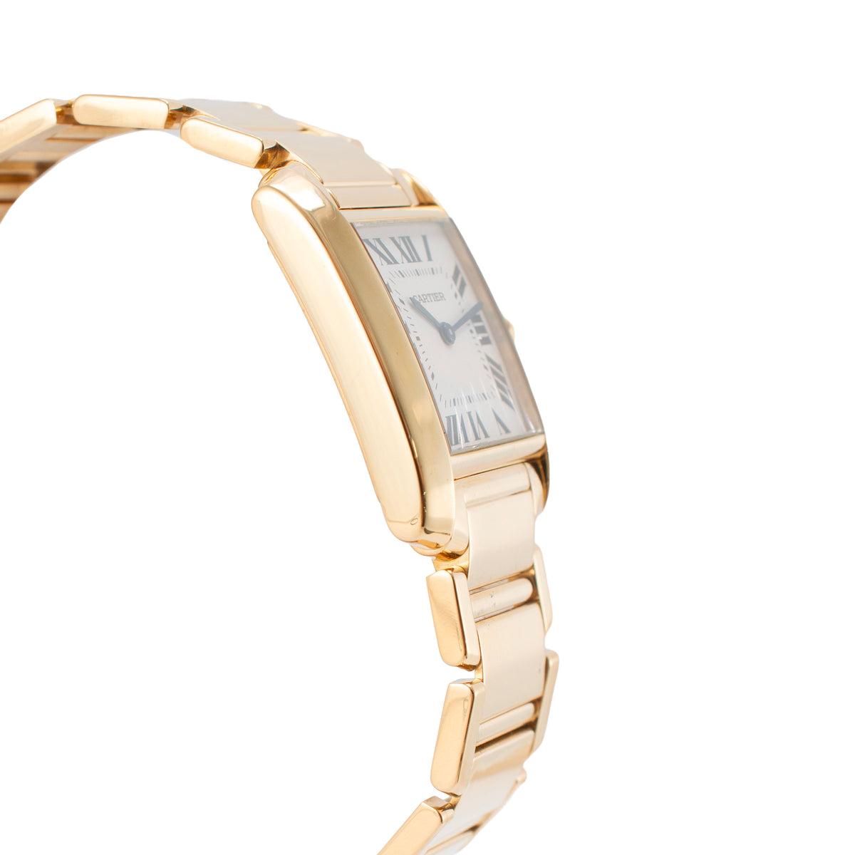 Ladies Cartier Tank Française Midsize 25MM 1821 / W50003n2 18K Yellow Gold Watch