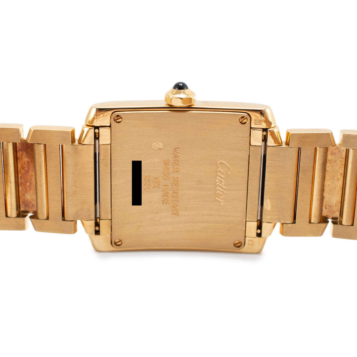 Ladies Cartier Tank Française Midsize 25MM 1821 / W50003n2 18K Yellow Gold Watch