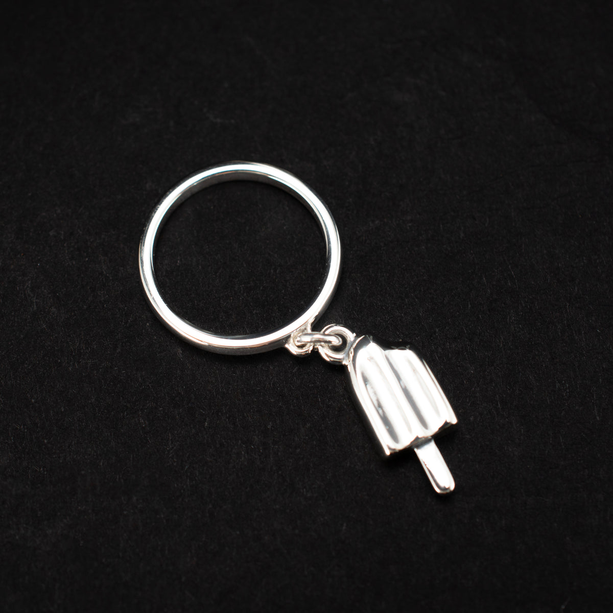 Retired James Avery Popsicle Charm with dangle Ring Sterling Silver Band Pendant 469446 available at DJP Jewelers & Luxury Buyers
