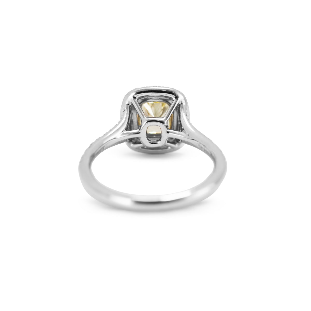 Tiffany & Co. Soleste Platinum 18K Gold Intense Yellow Diamond Engagement Ring