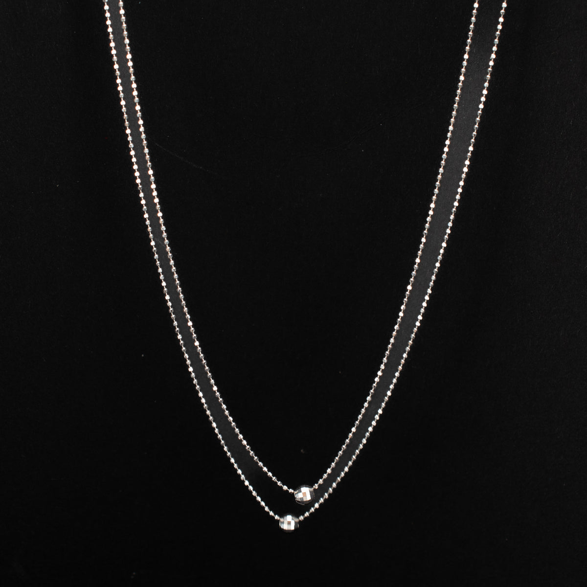 14K White Gold Bead Chain 3.0g 16" 472193 available at DJP Jewelers & Luxury Buyers