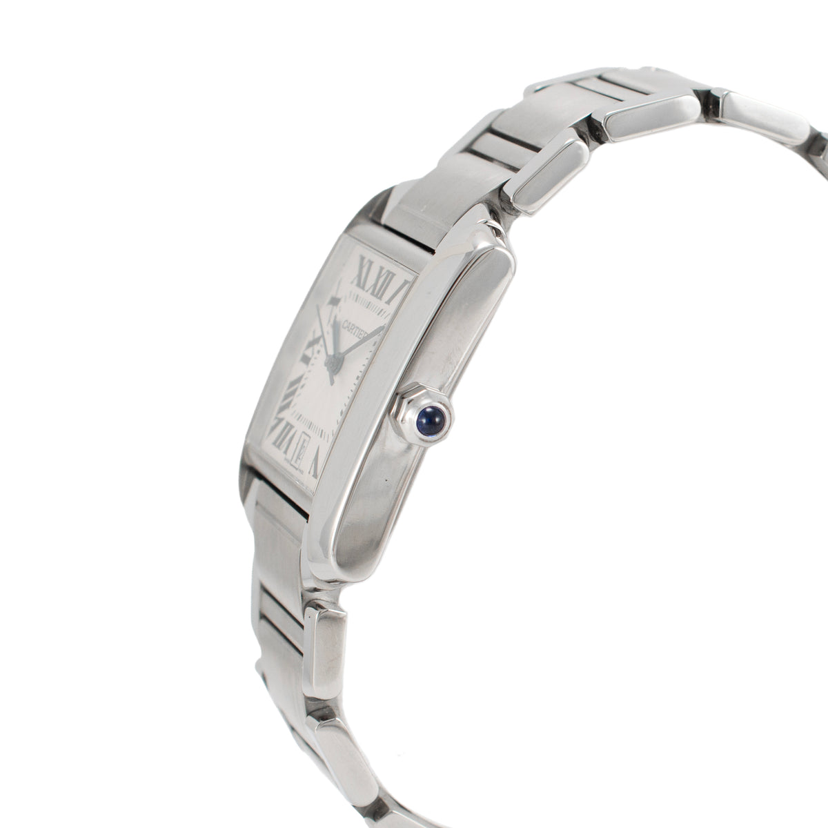 Ladies Cartier Tank Française Large Model 28MM w51002q3 Steel Automatic Watch