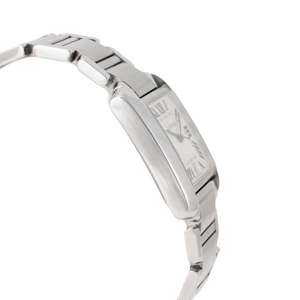 Ladies Cartier Tank Française Large Model 28MM w51002q3 Steel Automatic Watch