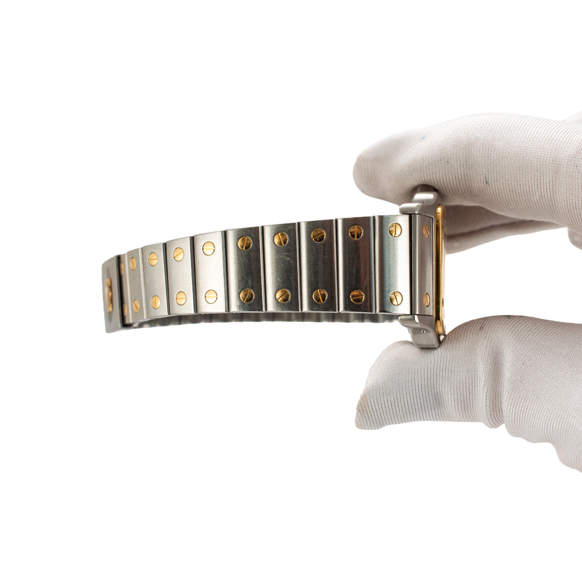 Ladies Cartier Santos Galbée 29MM 187901 Steel and 18K Yellow Gold Quartz Watch