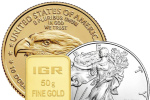 Gold and silver American Eagle coins side by side