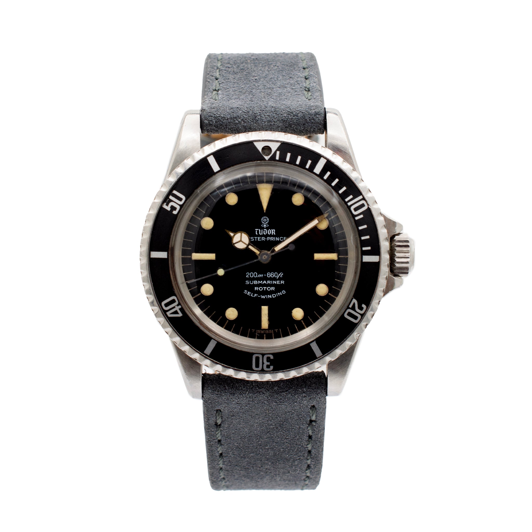 1966 Vintage Tudor Submariner Oyster Prince 7928 40MM Patina Dial Stainless Steel Men’s Watch