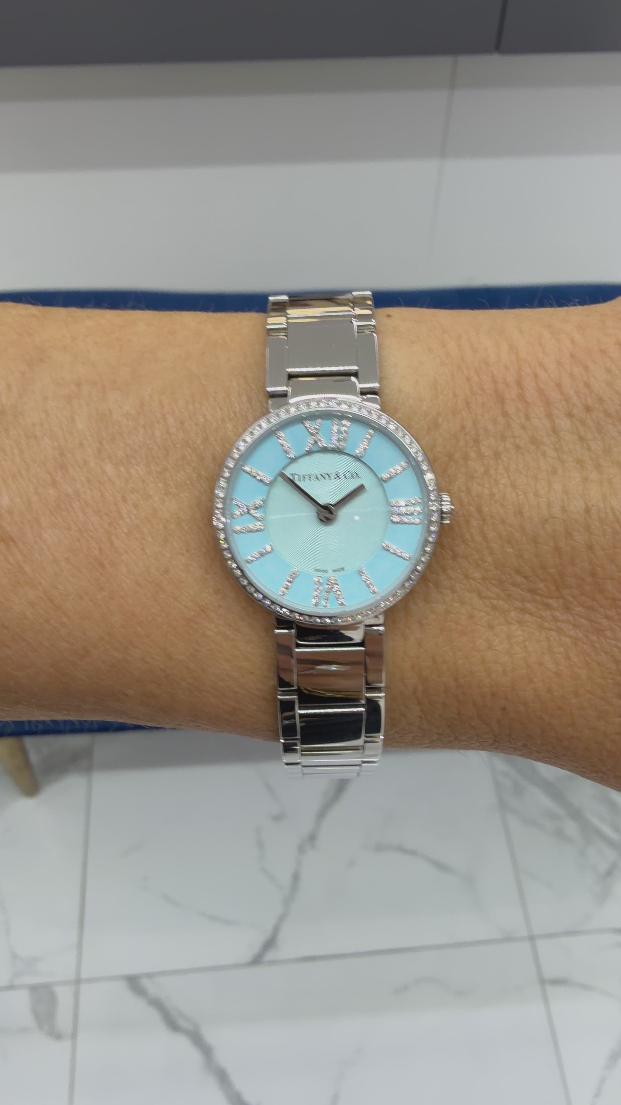 Tiffany & Co. Atlas 2-Hand stainless steel Diamond Watch | DJP