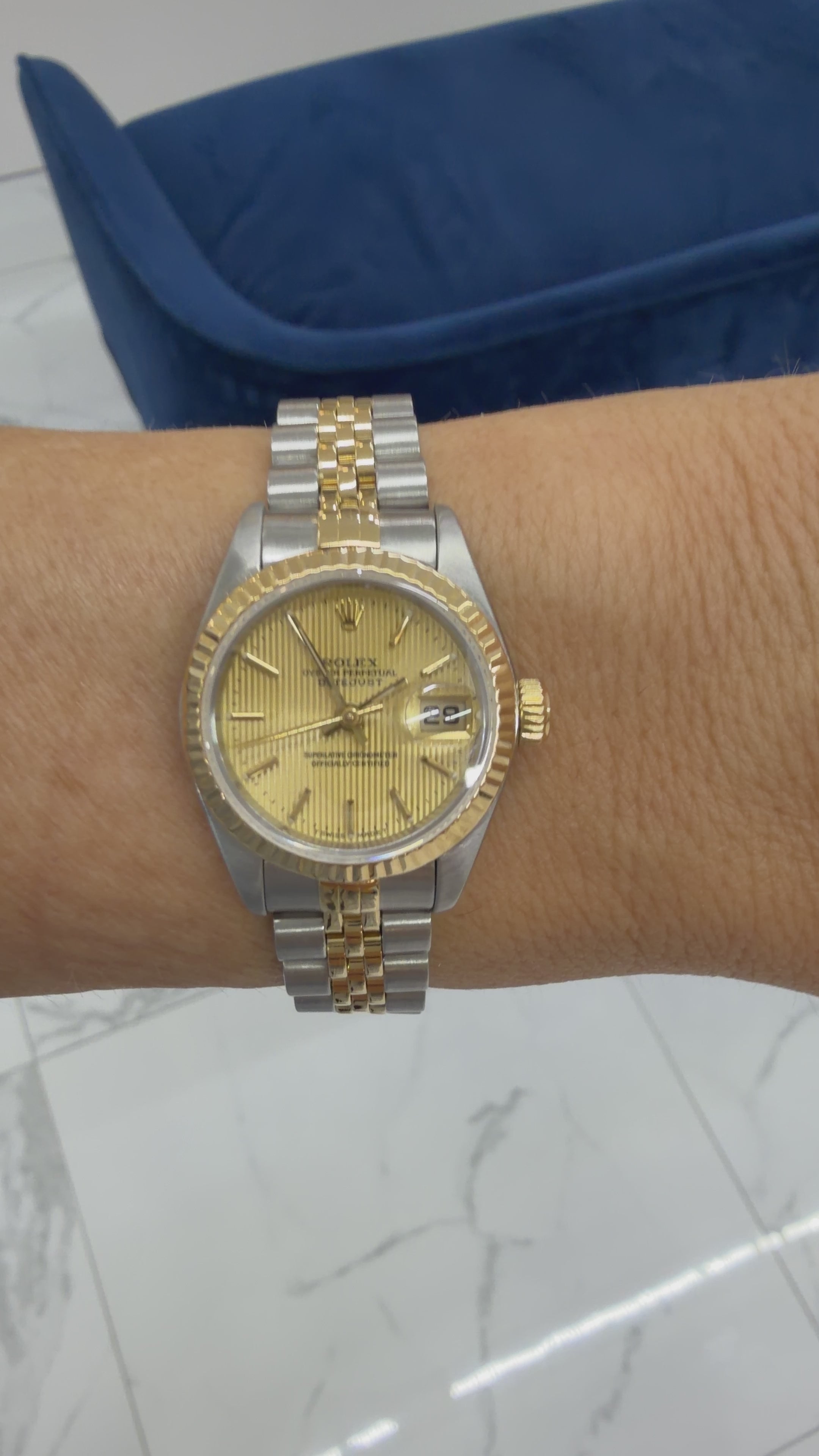 ジャンク品、動きません ROLEX Datejust 自動巻 ゴールド/シルバー Rolex Datejust stainless steel 18K Yellow Gold Watch | DJP