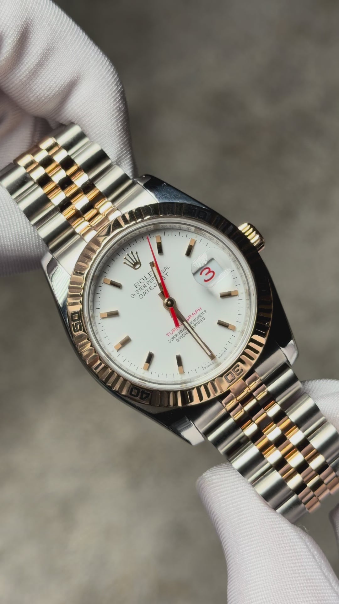 Rolex Datejust Turn-O-Graph s and s 18K rose gold Watch | DJP