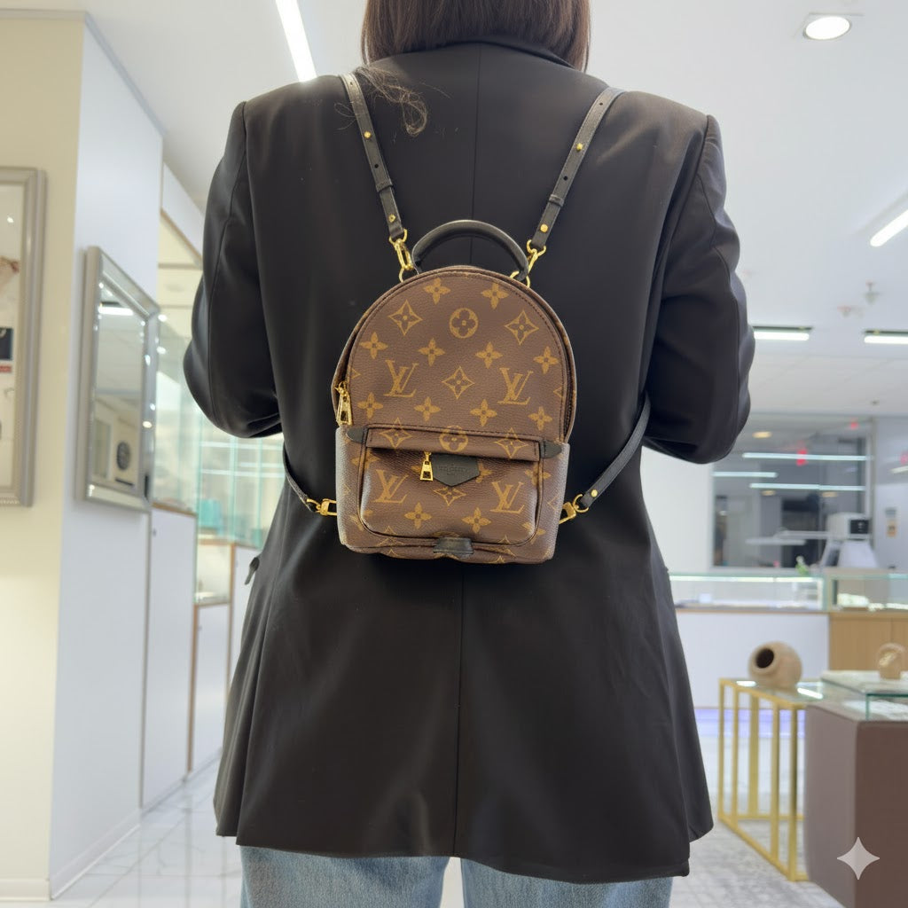 Louis Vuitton Palm Springs Brown Monogram Canvas M44873 Mini Backpack