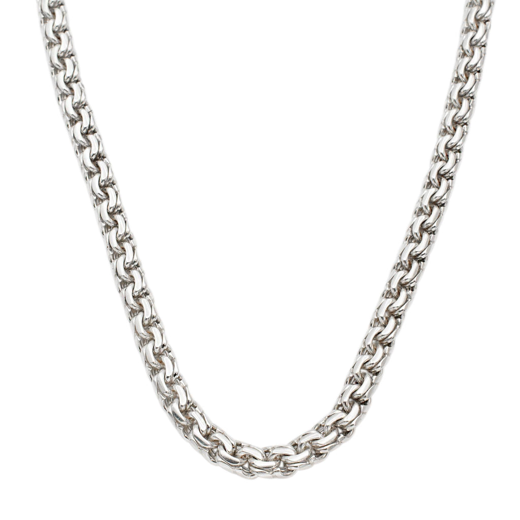 925 Sterling Silver Franco Wheat Chain Necklace 21”