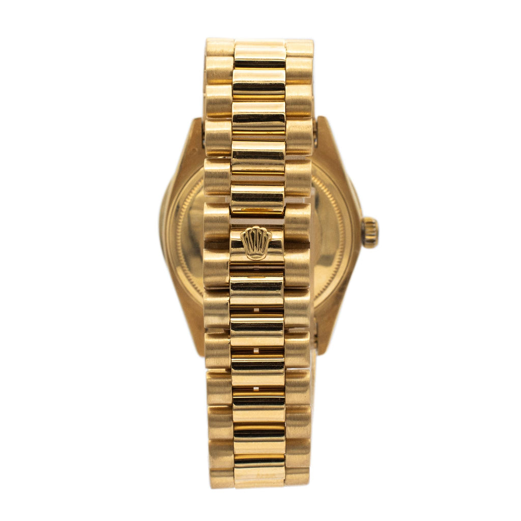 1981 Rolex Day-Date 18038 Presidential Diamond Dial Bezel 18K Yellow Gold Watch