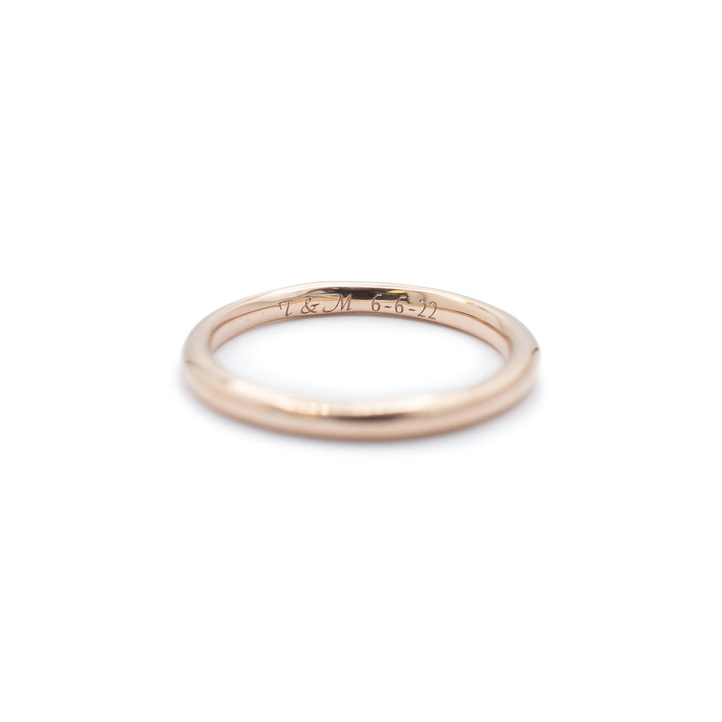 10K Rose Gold Wedding Band Ring