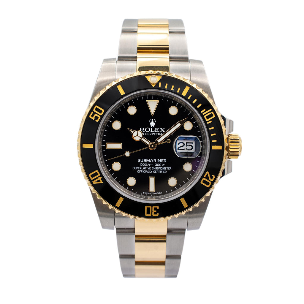 Rolex Submariner Date 40MM 116613LN Two Tone Oyster 18K Gold & Steel Watch