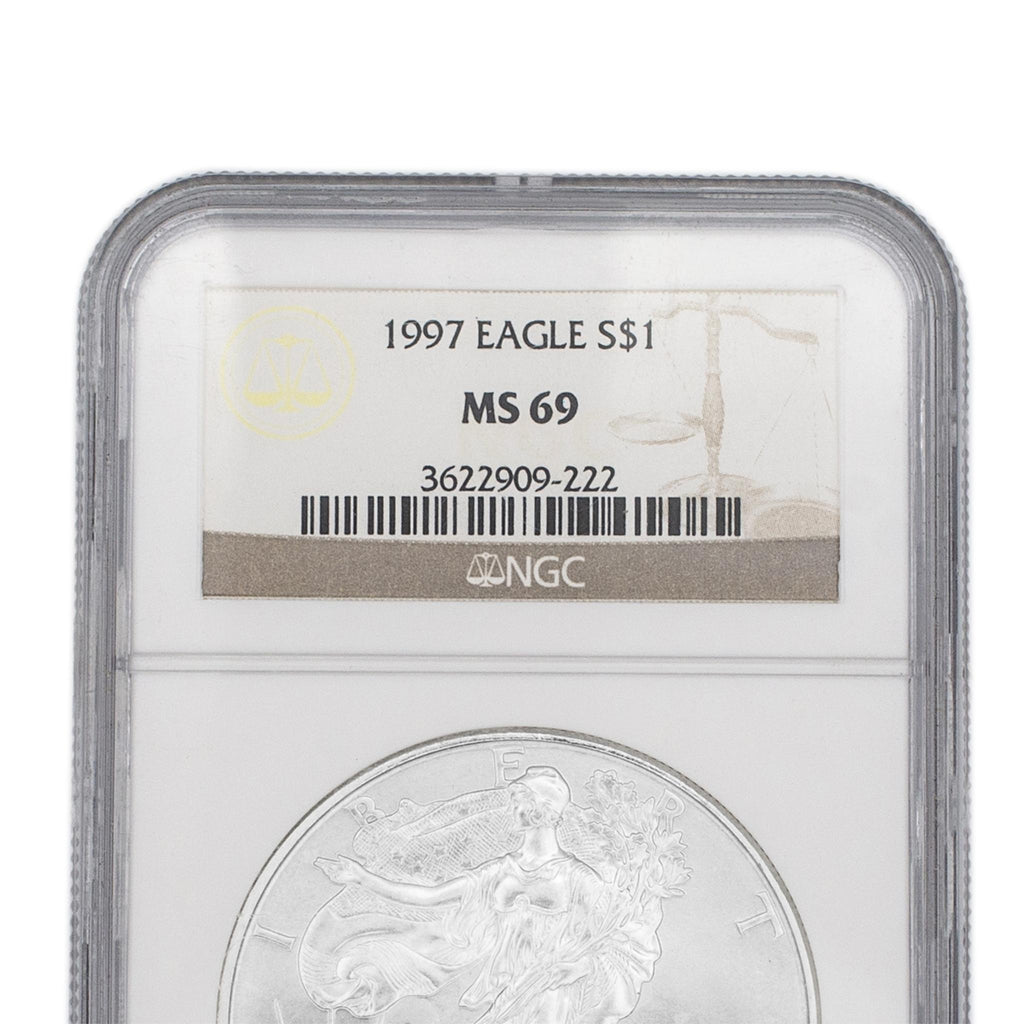 1997 NGC Certified MS 69 $1 999 Fine Silver 1 Oz American Eagle Liberty Coin