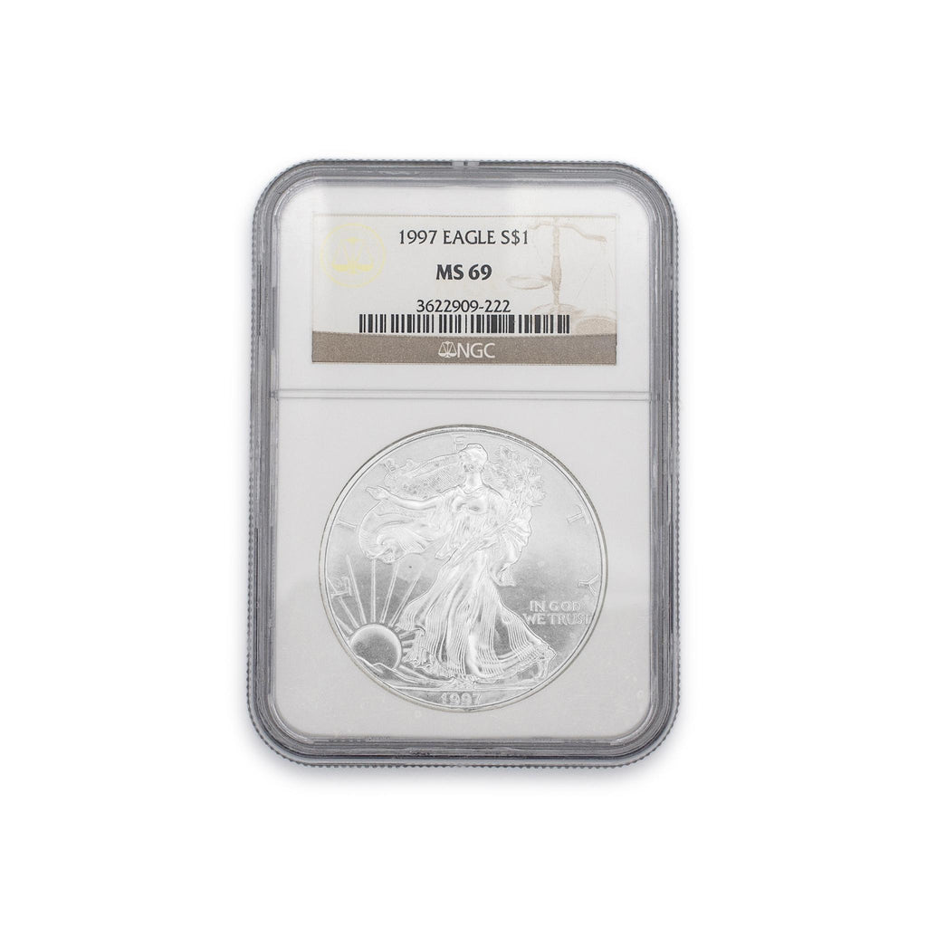 1997 NGC Certified MS 69 $1 999 Fine Silver 1 Oz American Eagle Liberty Coin