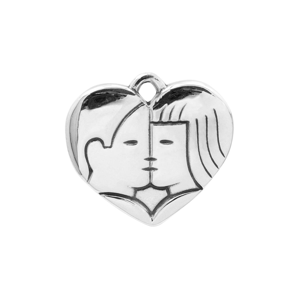 James Avery 925 Sterling Silver the Kiss Couple Charm Pendant