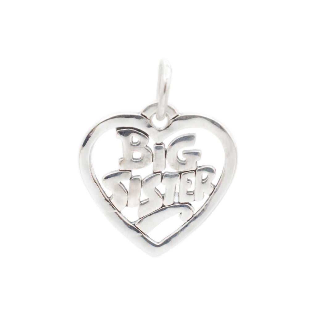 James Avery 925 Sterling Silver Big Sister Heart Charm Pendant