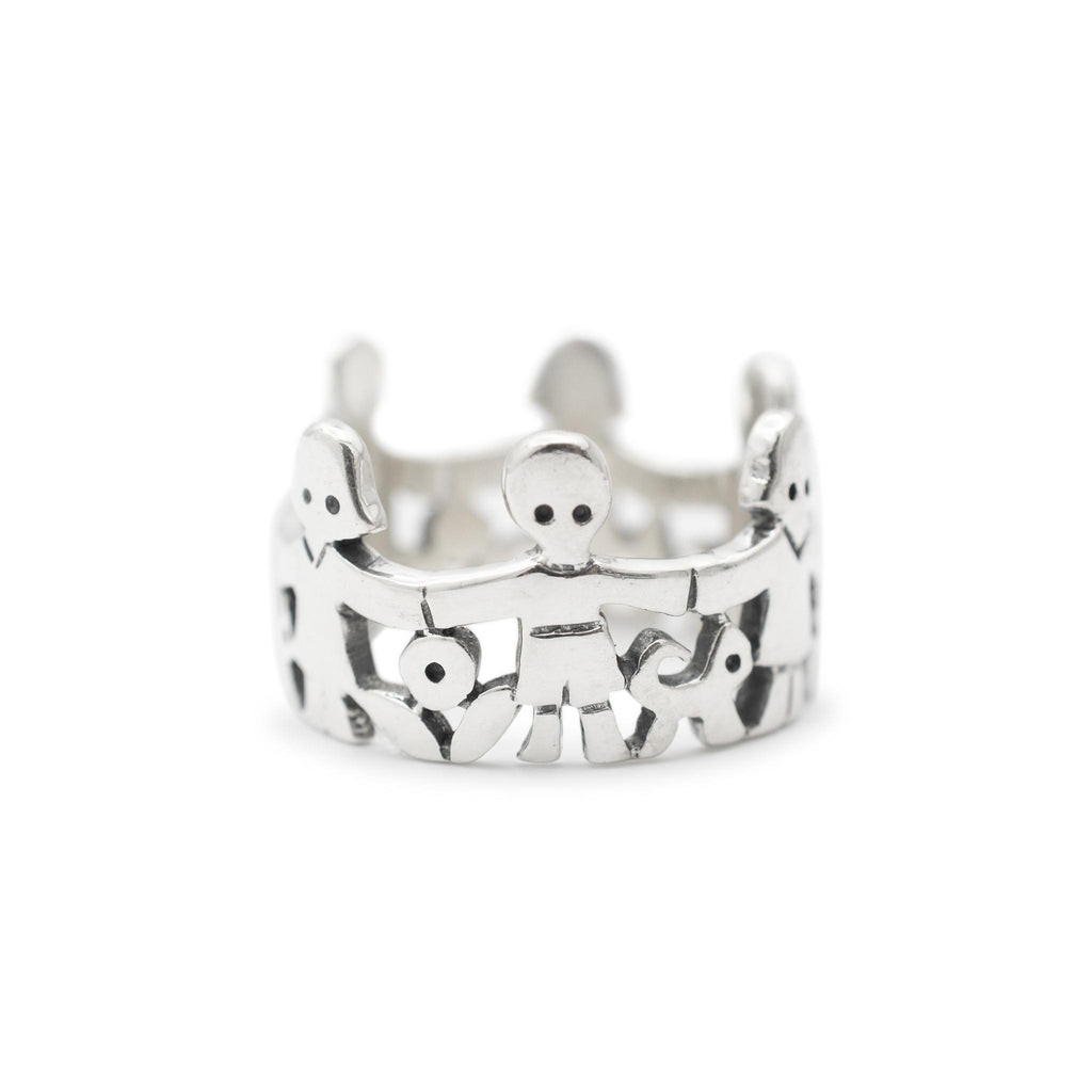 James Avery 925 Sterling Silver Paper Doll Children Band Ring