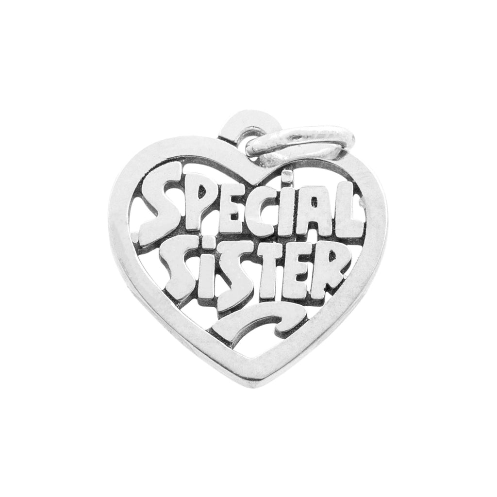 James Avery 925 Sterling Silver “Special Sister” Heart Charm Pendant