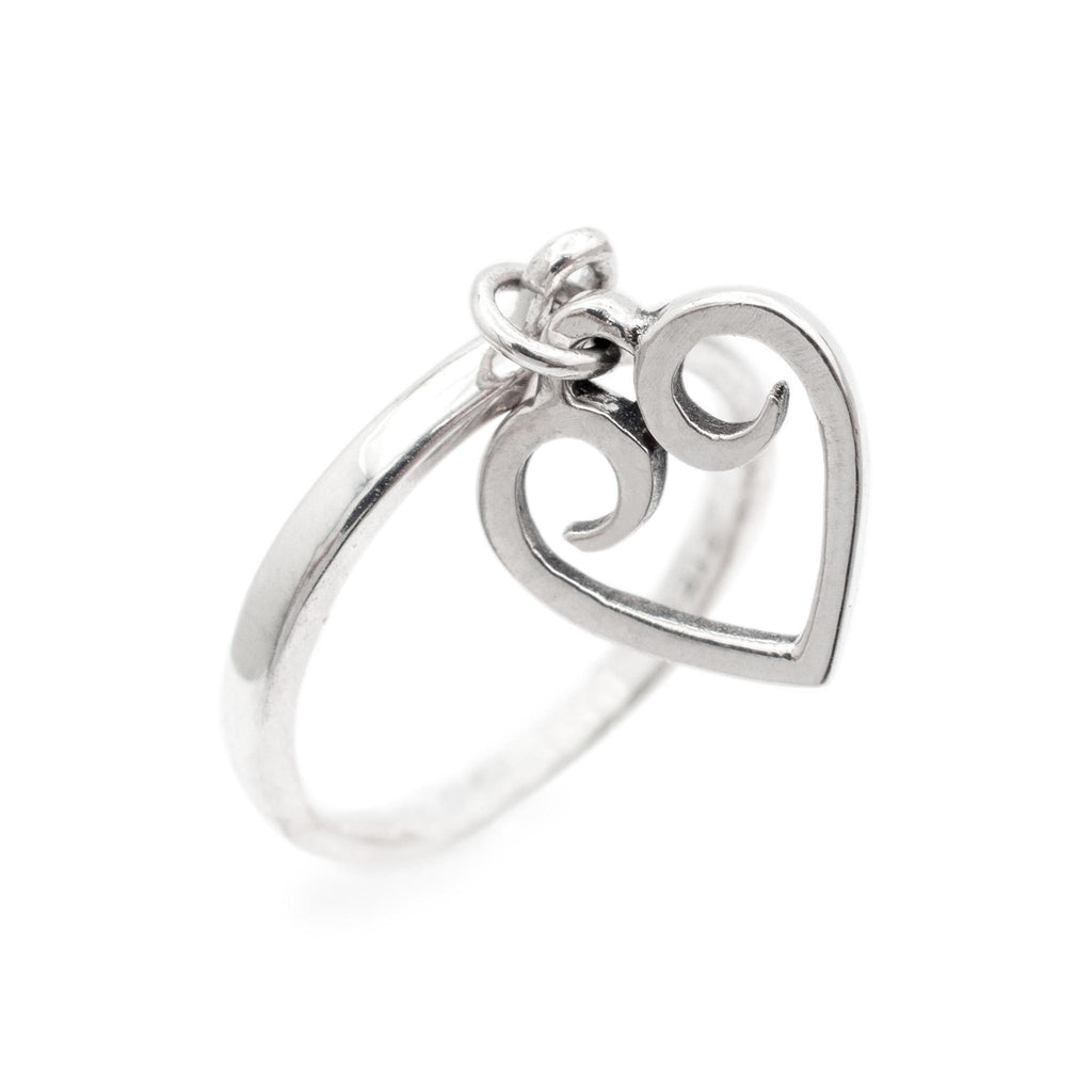James Avery 925 Sterling Silver Delicate Mother’s Love Charm Dangle Band Ring