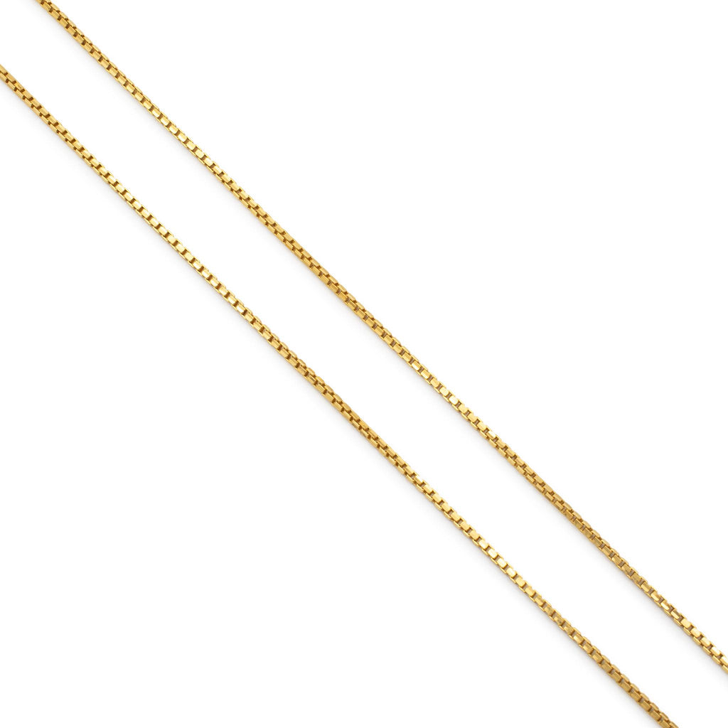 22K Yellow Gold Box Chain Necklace