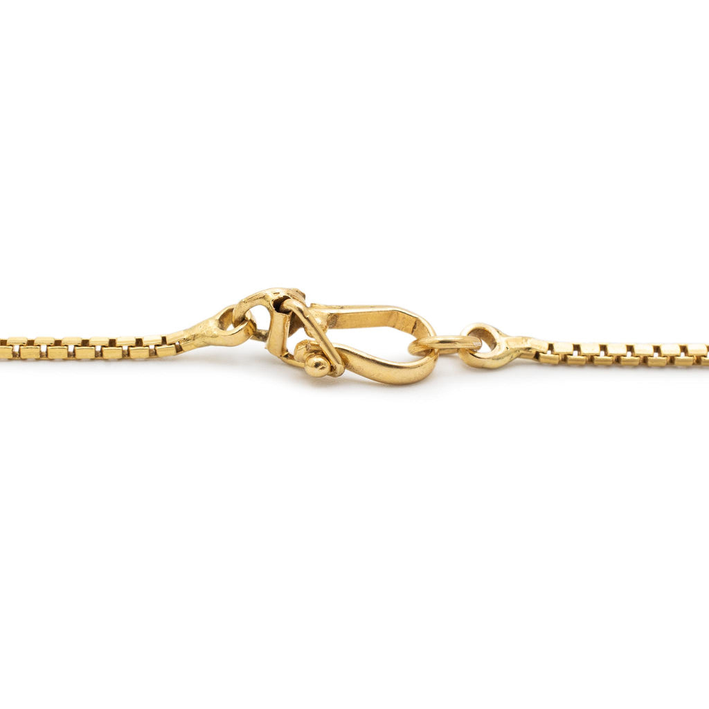 22K Yellow Gold Box Chain Necklace